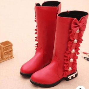 Lacy Bow Tie Princess Mid-calf Boots